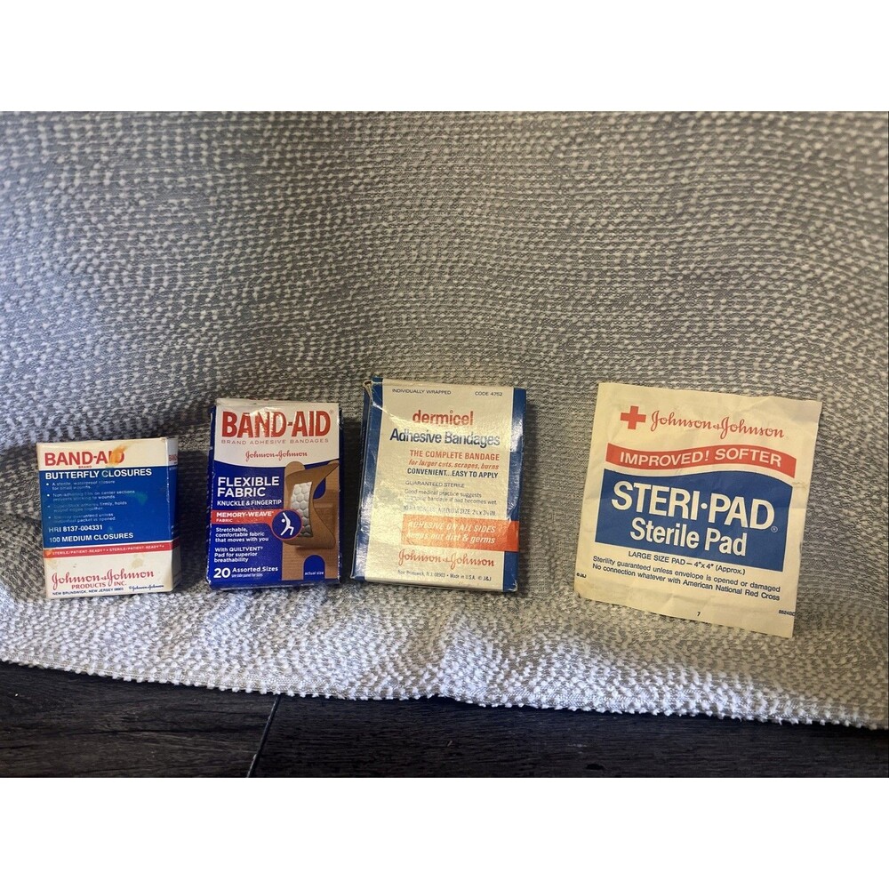 Vintage Band-Aid Dermicel Misc. Lot- Boxes Damaged and Some Boxes Missing A Few